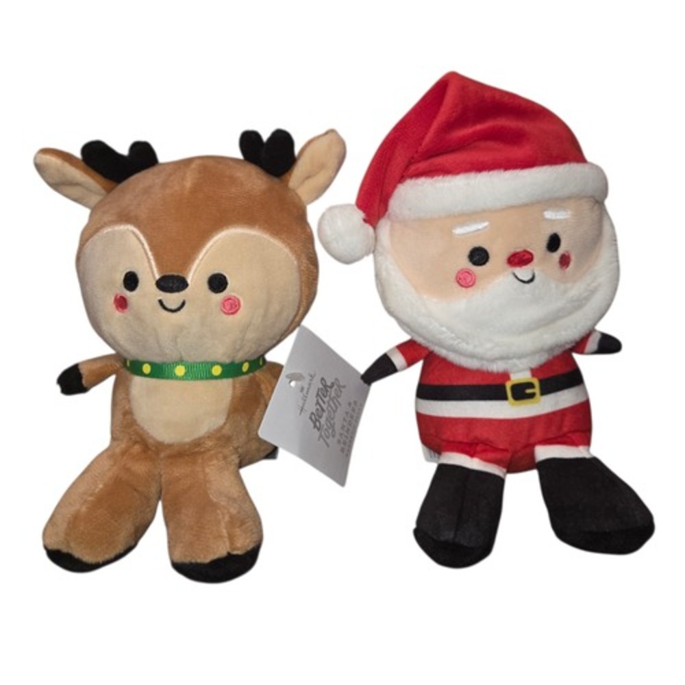 2025 Hallmark Santa And Reindeer Better Together Plush Set